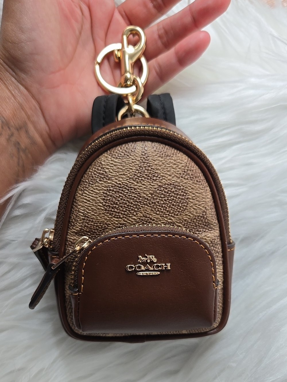 Coach Mini Court Backpack Bag Charm
